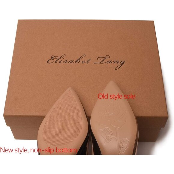 Women's Black   Pointed Toe Slip on Party Wedding Pumps Basic Shoes High Heels - Picture 8 of 8